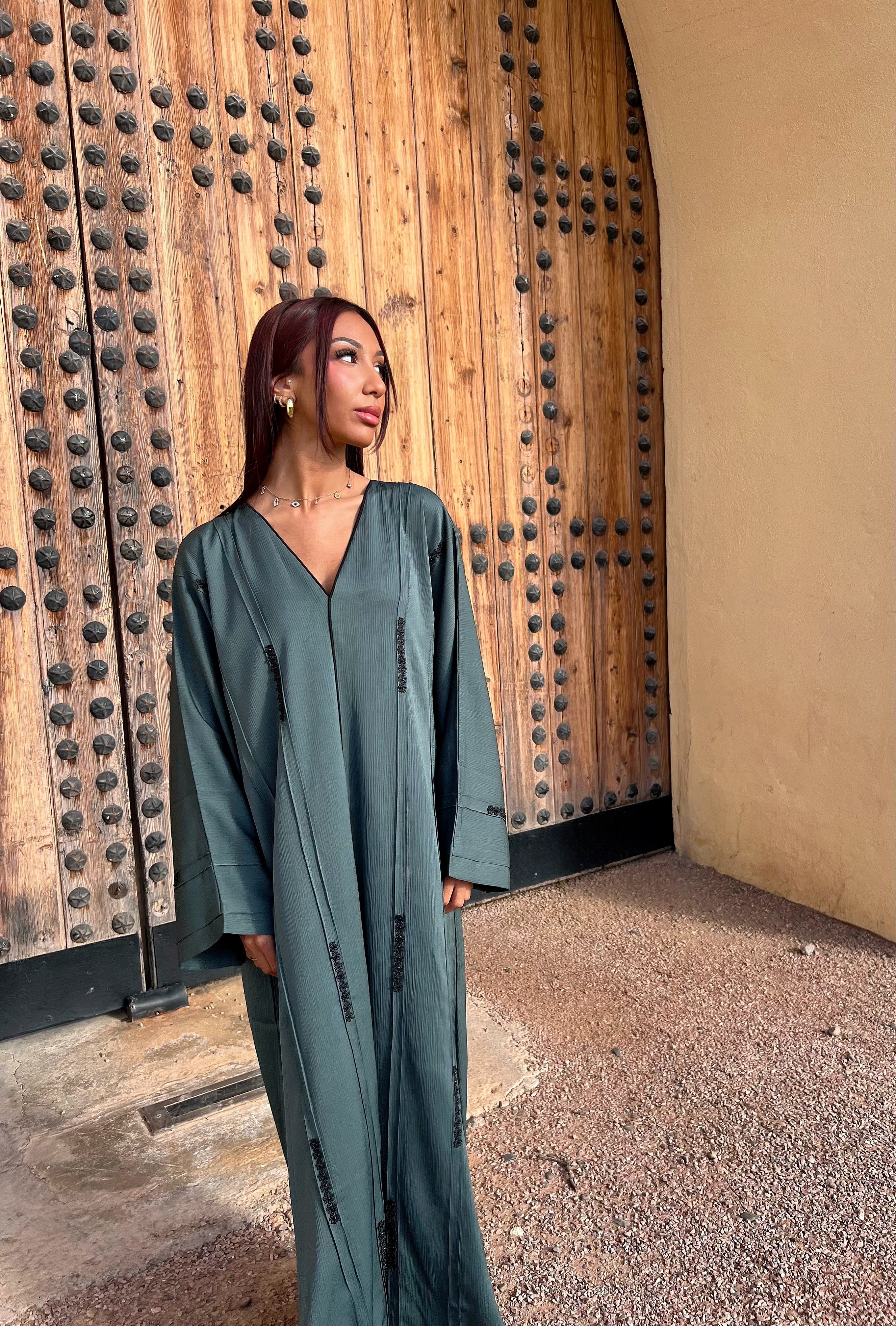 Abaya Emeraude Verte